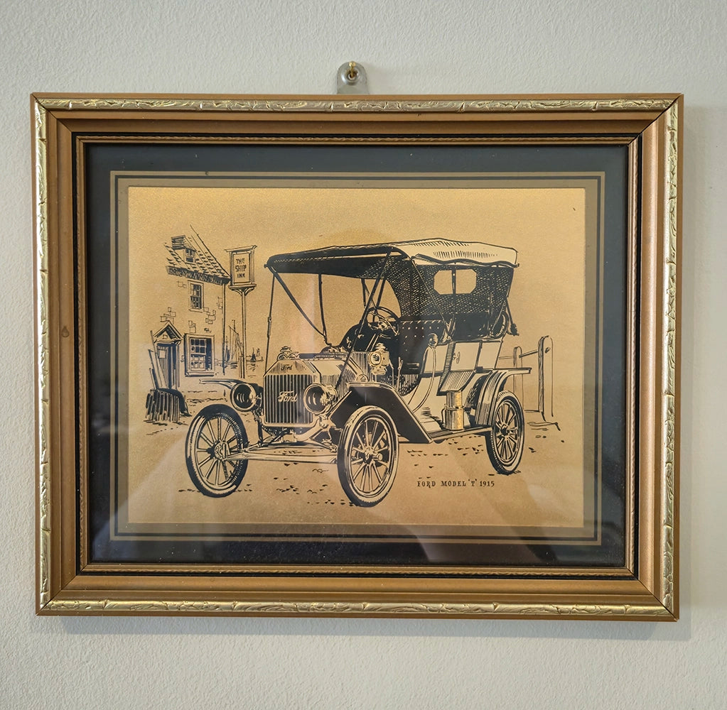 Винтажная декоративная литография «Ford Model T, 1915» в раме